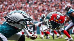 Eagles vs. Bucs NFL game action